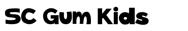 SC Gum Kids font preview